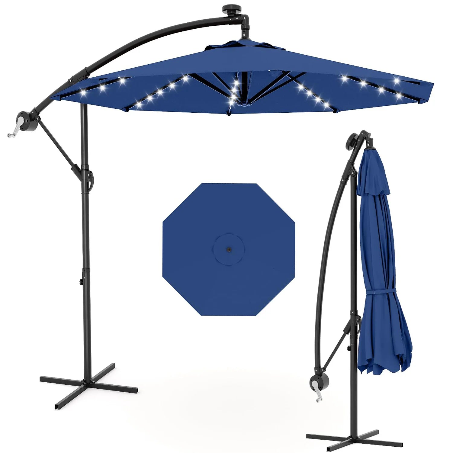abba patio umbrella with lights 7.5FT Lyon Outdoor Patio Outdoor Table Umbrella Push Button Tilt and Crank Market Umbrella 6 Sturdy Ribs UV Protection Waterproof for Garden Deck Backyard Pool, Turquoise Customize your shade experience with ease 11 ft Square Aluminum Outdoor