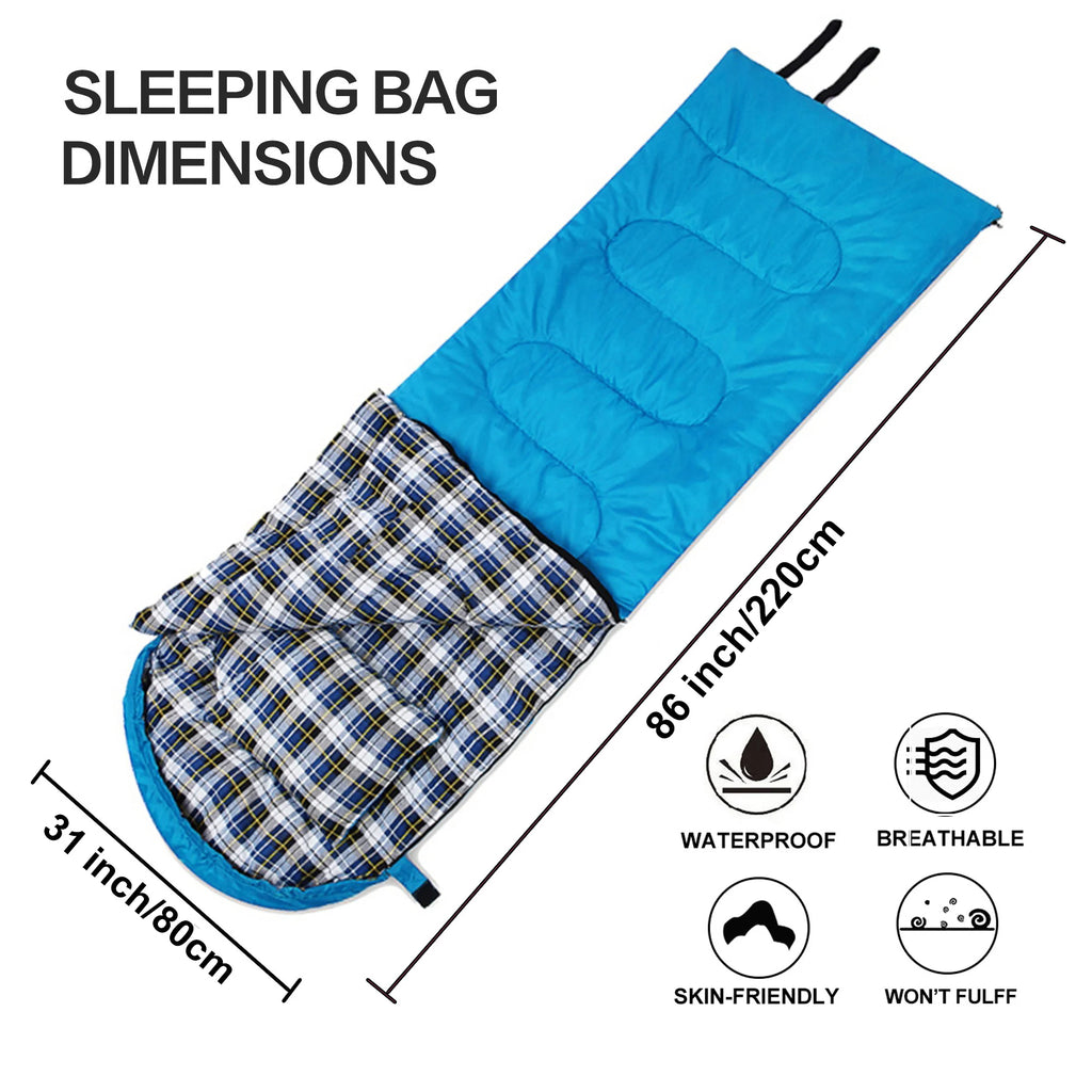 Flannel Sleeping Bags with Pillow
