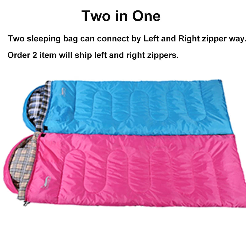 Flannel Sleeping Bags with Pillow