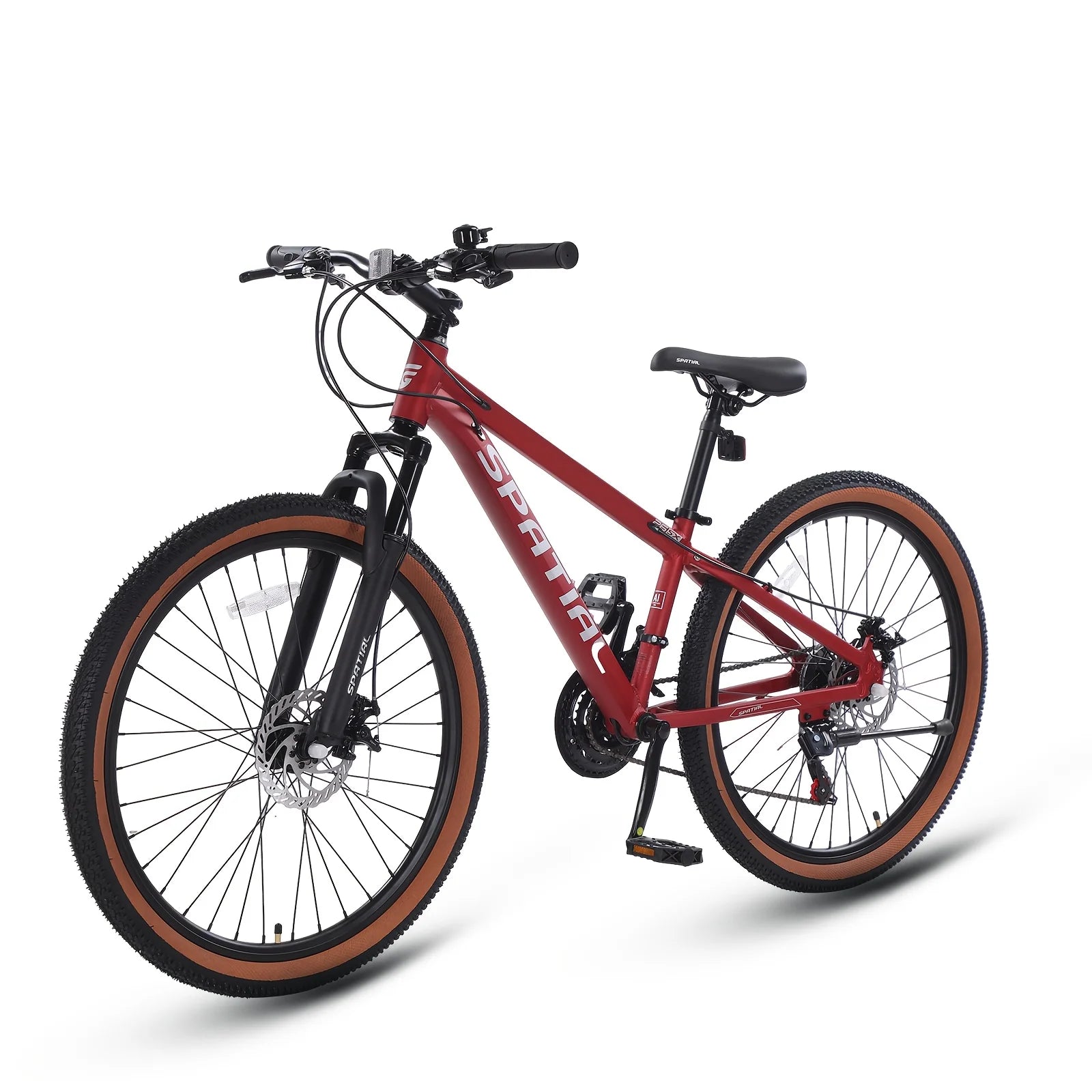 SPATIAL 26" Fat Tire Mountain Bike, Aluminum Frame with Dual Disc Brake & Suspension for Adults