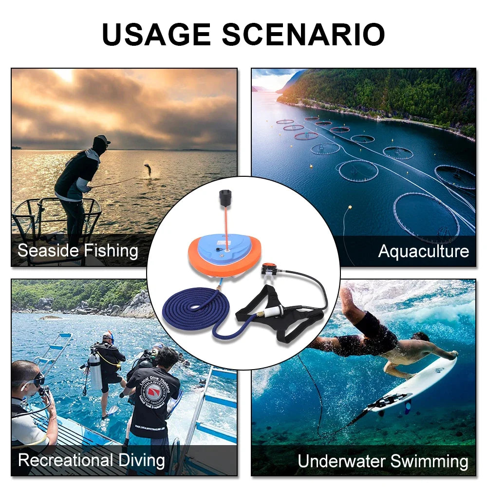 TUXING Scuba Diving Snorkel Equipment Diving Mobile Ventilator Tankless Waterproof Recharer Snorkel Diving Time 3.5-5H Depth 10m