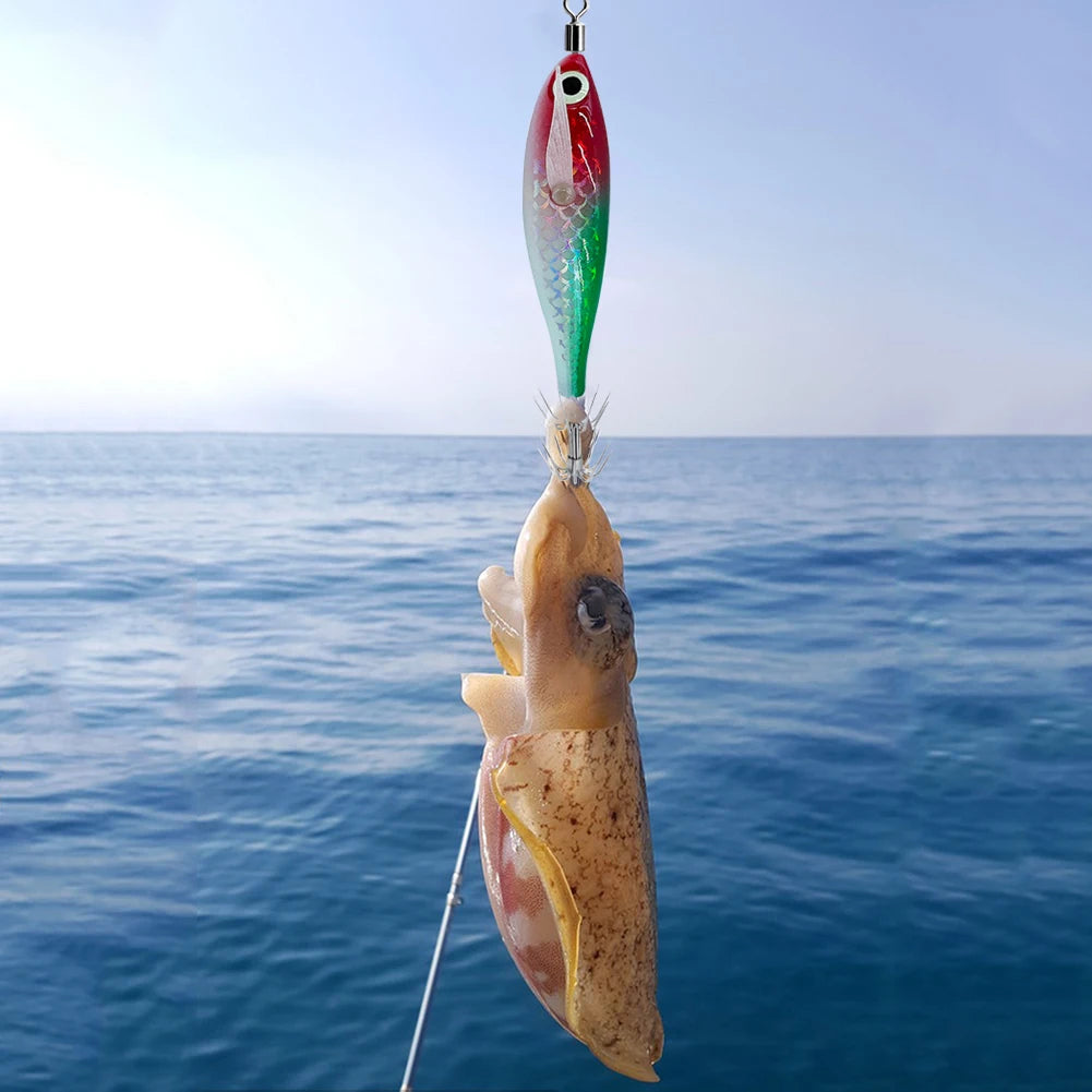 Luminous Squid Hook Squid Fishing Lure with 3D Eyes