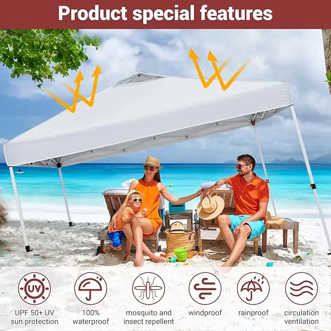 Easy Pop-Up Outdoor Screen Tent with Netting Side Walls