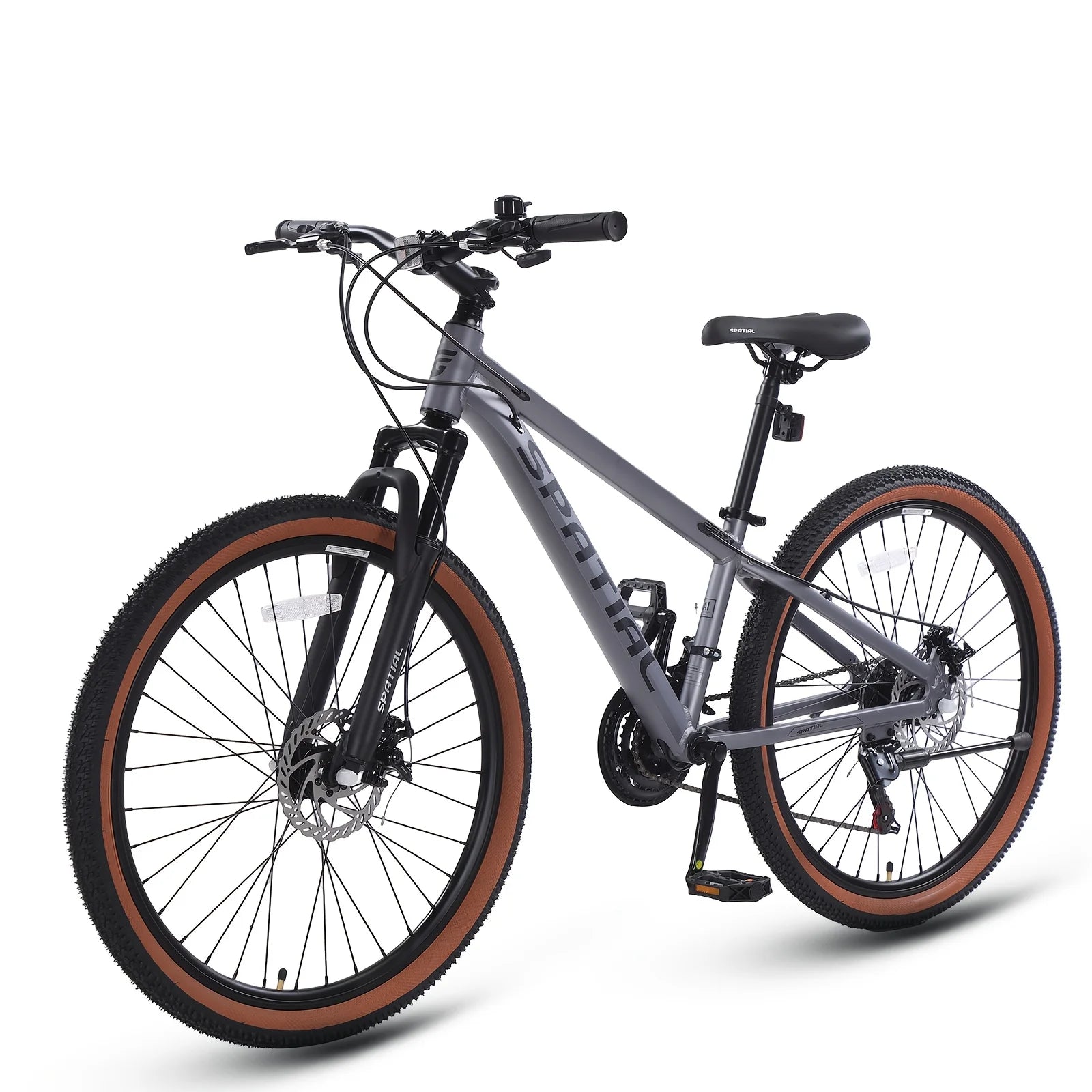 SPATIAL 26" Fat Tire Mountain Bike, Aluminum Frame with Dual Disc Brake & Suspension for Adults