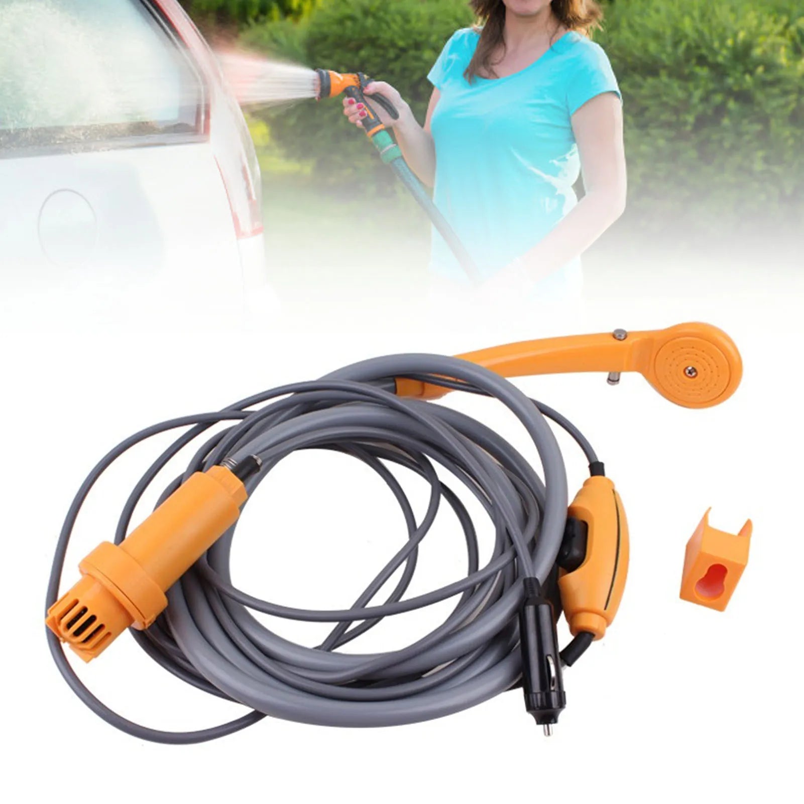 US Handheld Camping Shower Kit Portable Camping Shower Adjustable Water  Leakproof 2.5 L/min Outdoor Showerhead Sprayer