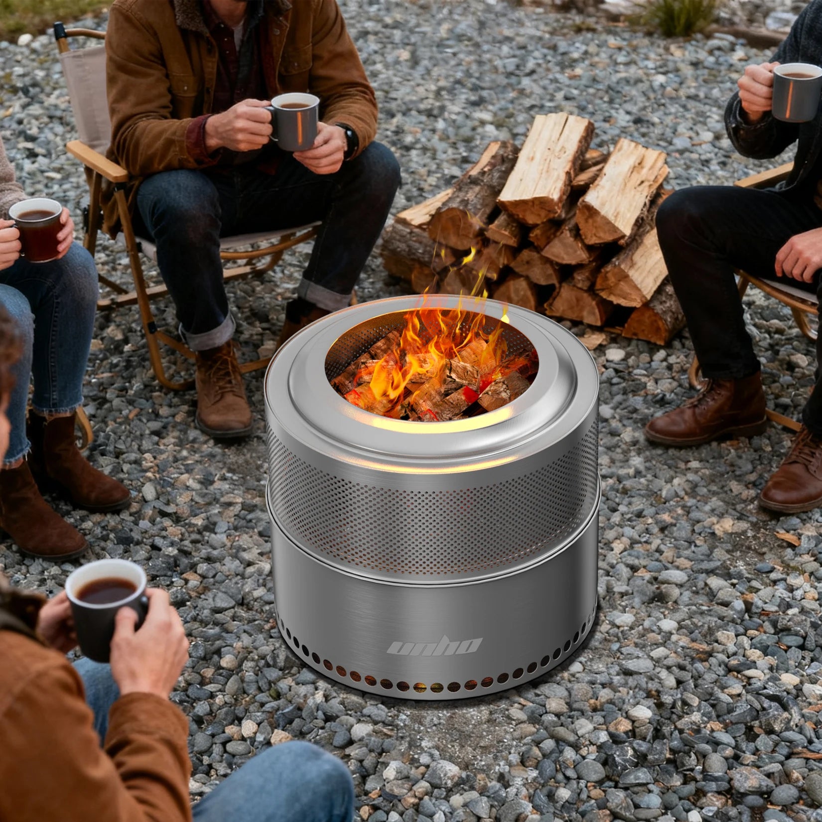 Wood Burning Stainless Steel  Fire Pit