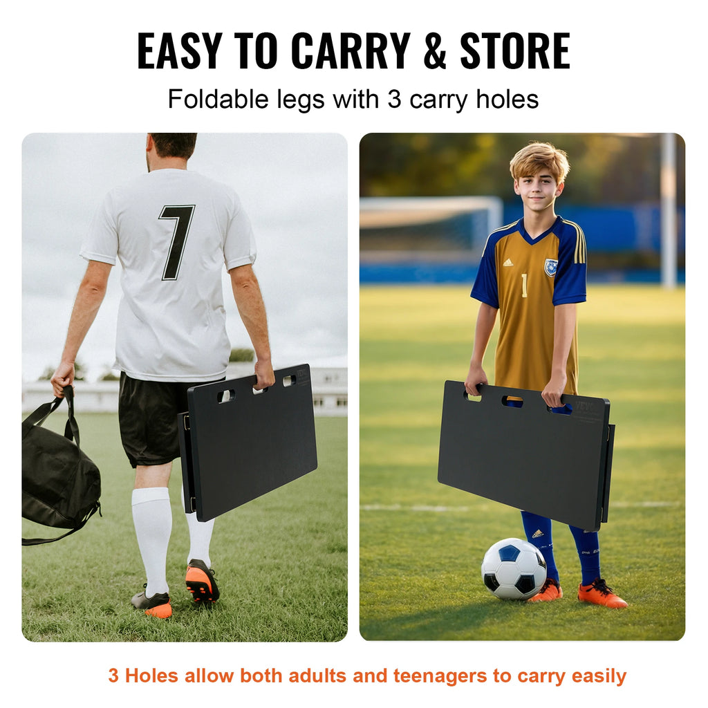 SucceBuy Soccer Rebounder Board Portable Soccer Wall with 2 Angles Rebound Foldable HDPE Kickback Rebound Board