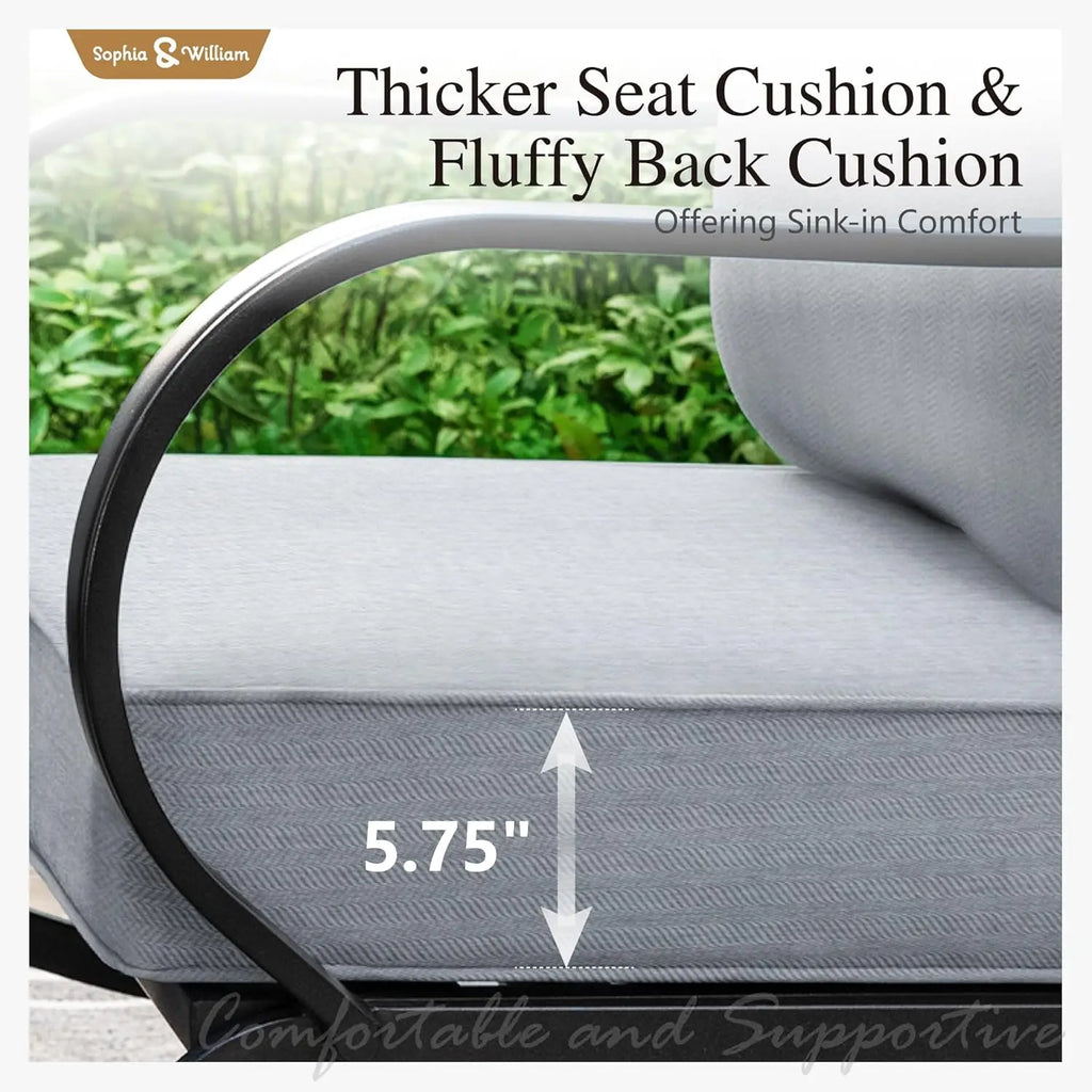 45" Gas Fire Pit Table With 2 X Swivel Chairs, Cushioned Sofa