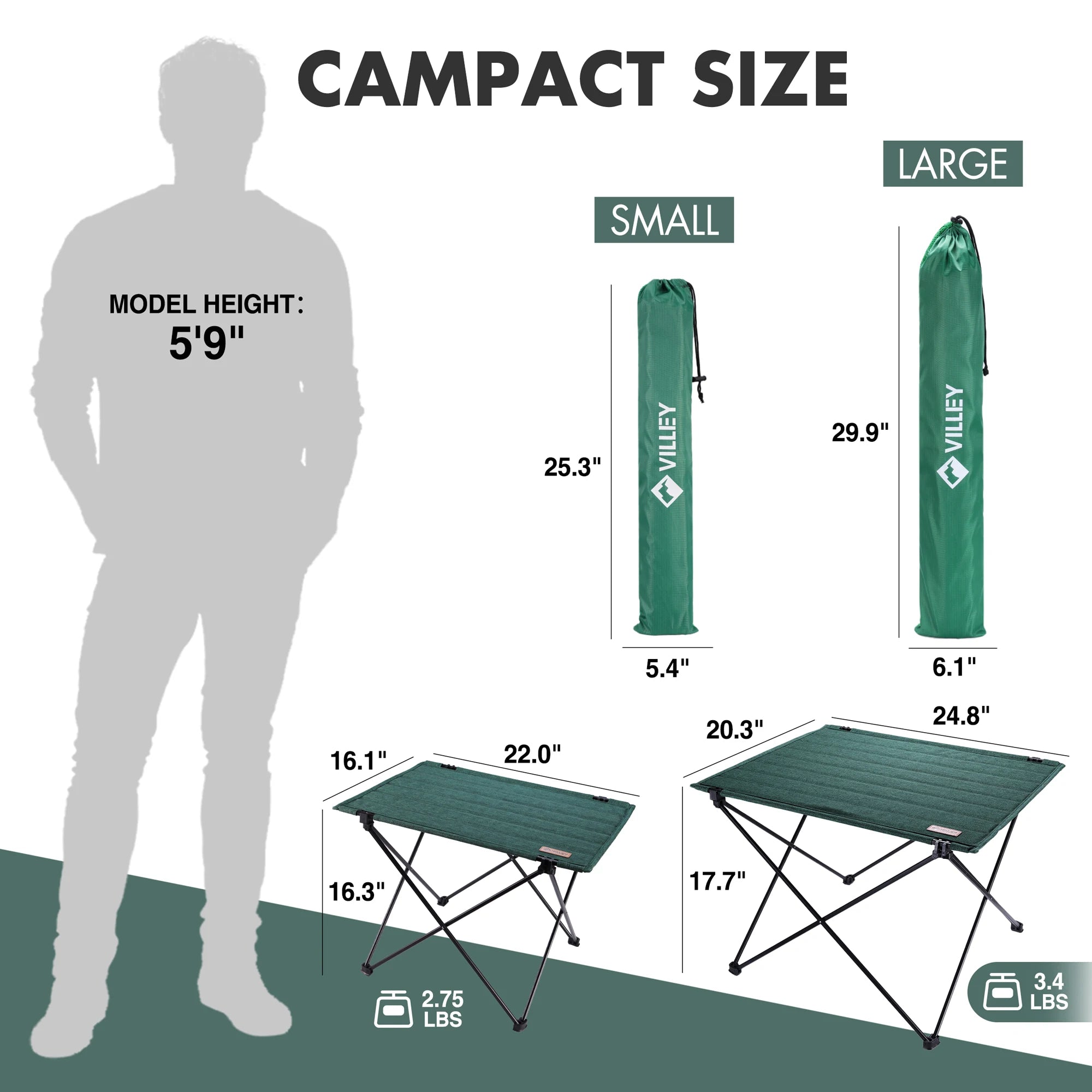 Folding Camping Table with Carry Bag