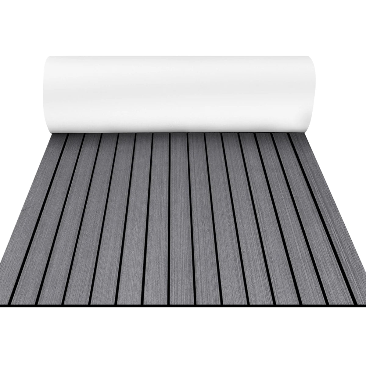 48x16.8‘’ EVA Foam Teak Floor Mat 6mm Thick Anti-Slip Self-Adhesive Pad Cuttable Waterproof Marine Carpet for Boat Deck RV Yacht