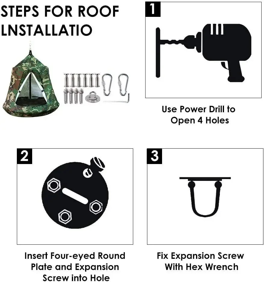Hanging  Waterproof Tree Pod w/ Light String