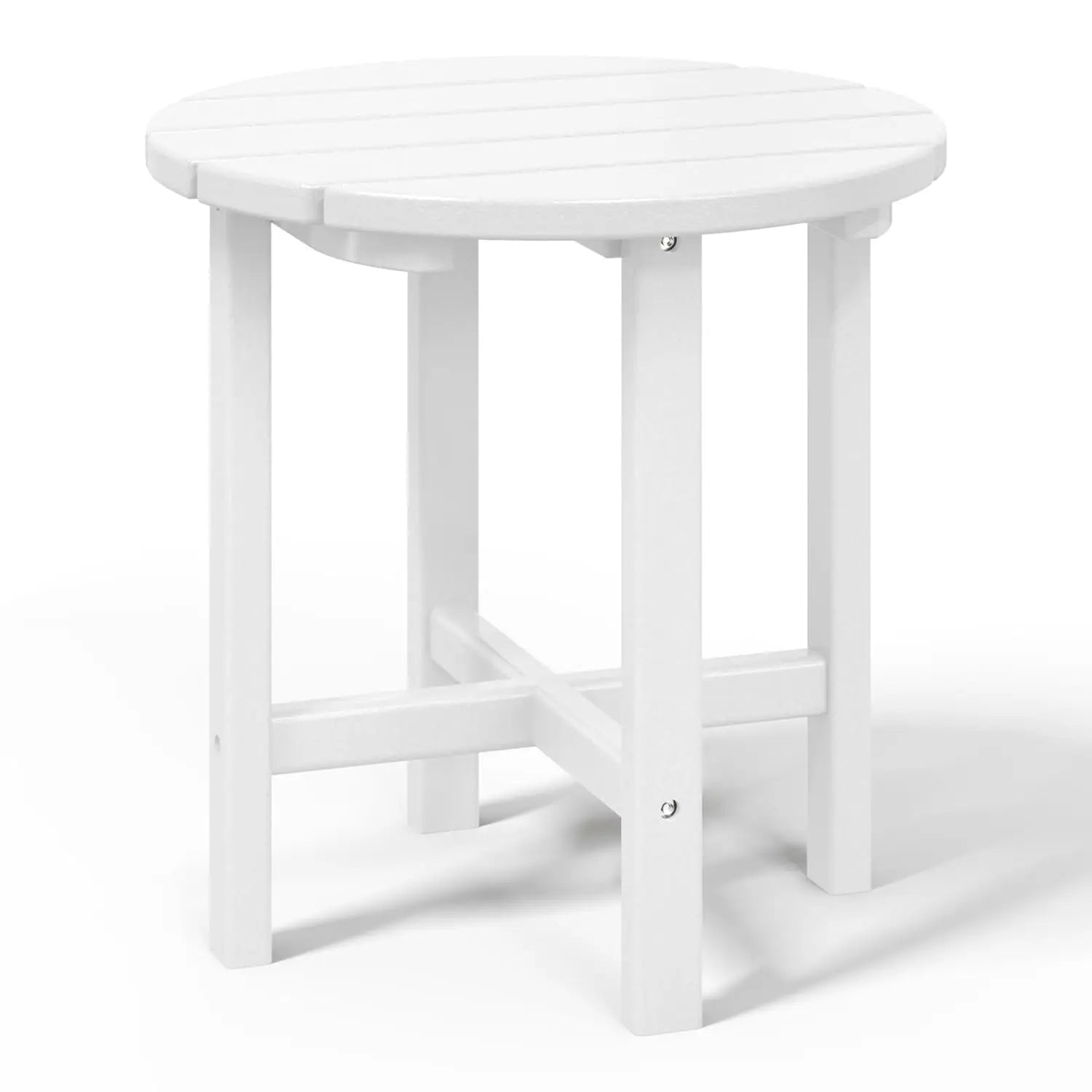3-Piece Folding Adirondack Chair Set Adjustable Cup Holder Hideaway Ottoman 18" Side Table Outdoor Patio Garden White Custom