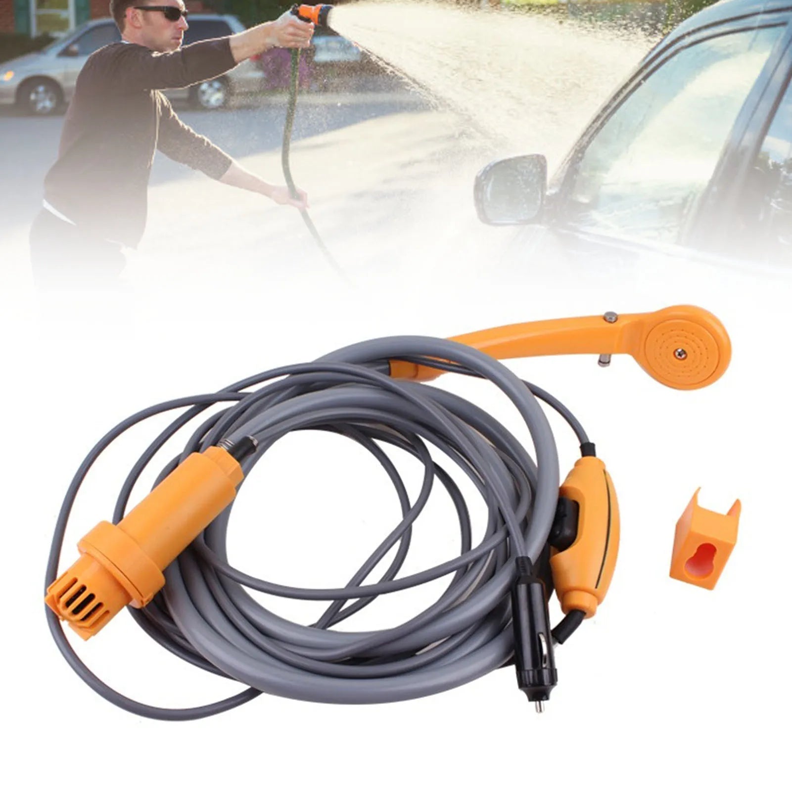US Handheld Camping Shower Kit Portable Camping Shower Adjustable Water  Leakproof 2.5 L/min Outdoor Showerhead Sprayer