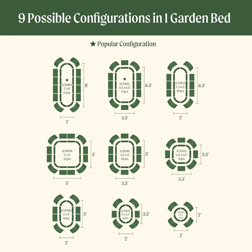 17" Tall 9-in-1 Metal Raised Garden Bed Kit, 8ft x 2ft Planter Box for Vegetables & Flowers, Eco-Friendly & Easy Assembly