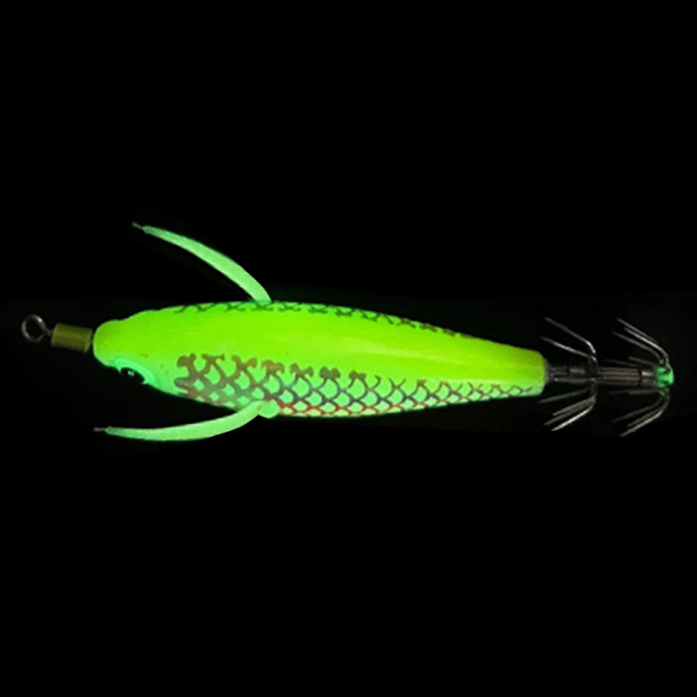 Luminous Squid Hook Squid Fishing Lure with 3D Eyes