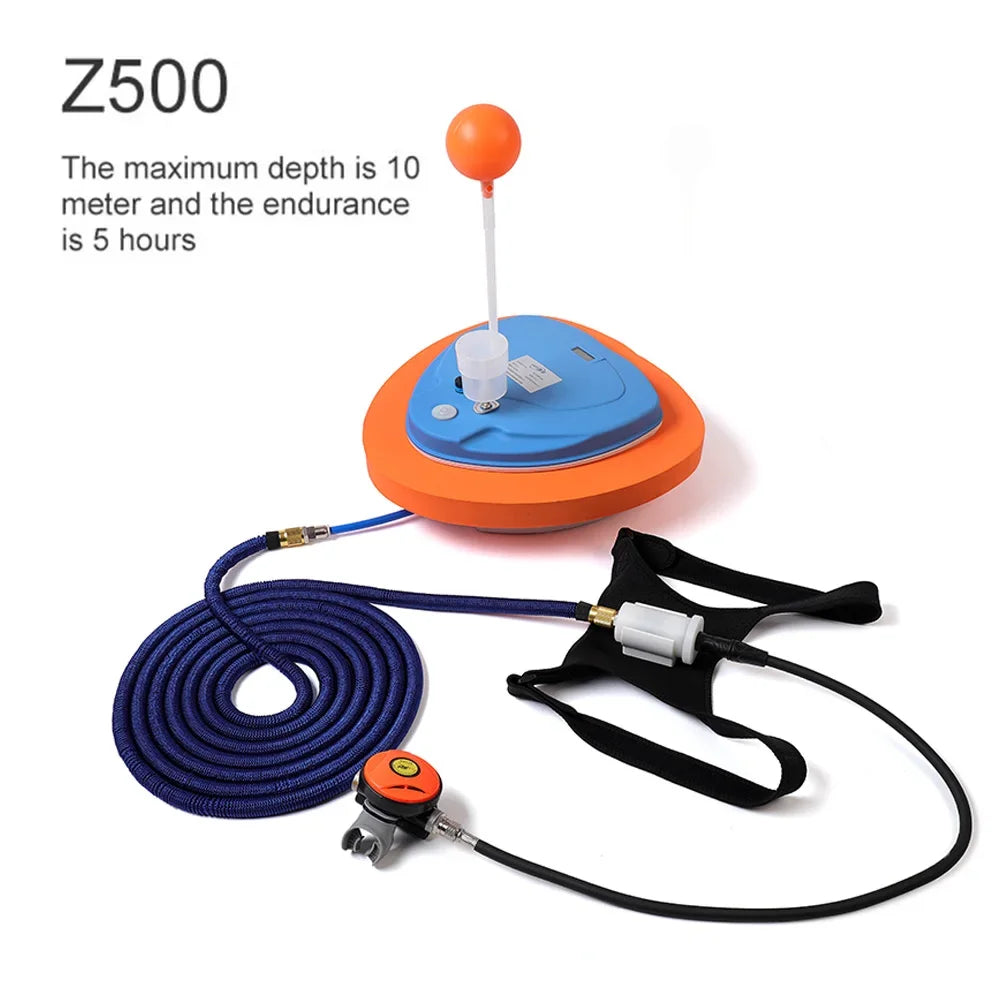 TUXING Scuba Diving Snorkel Equipment Diving Mobile Ventilator Tankless Waterproof Recharer Snorkel Diving Time 3.5-5H Depth 10m