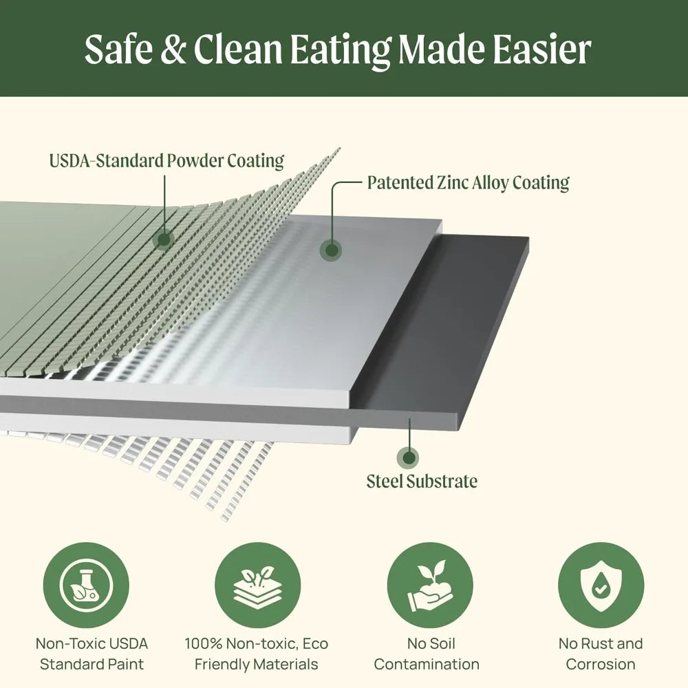 17" Tall 9-in-1 Metal Raised Garden Bed Kit, 8ft x 2ft Planter Box for Vegetables & Flowers, Eco-Friendly & Easy Assembly