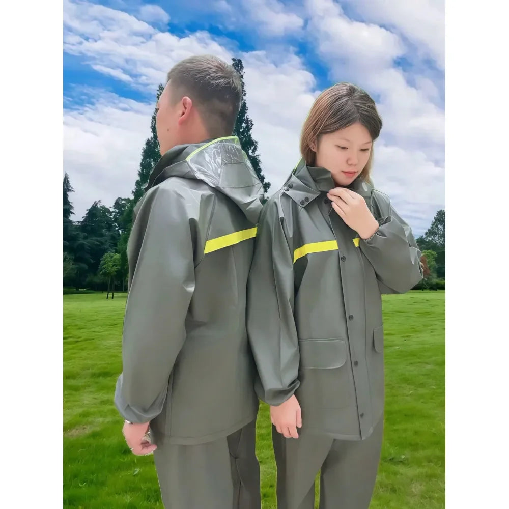 Hooded Rain Jacket And Pants