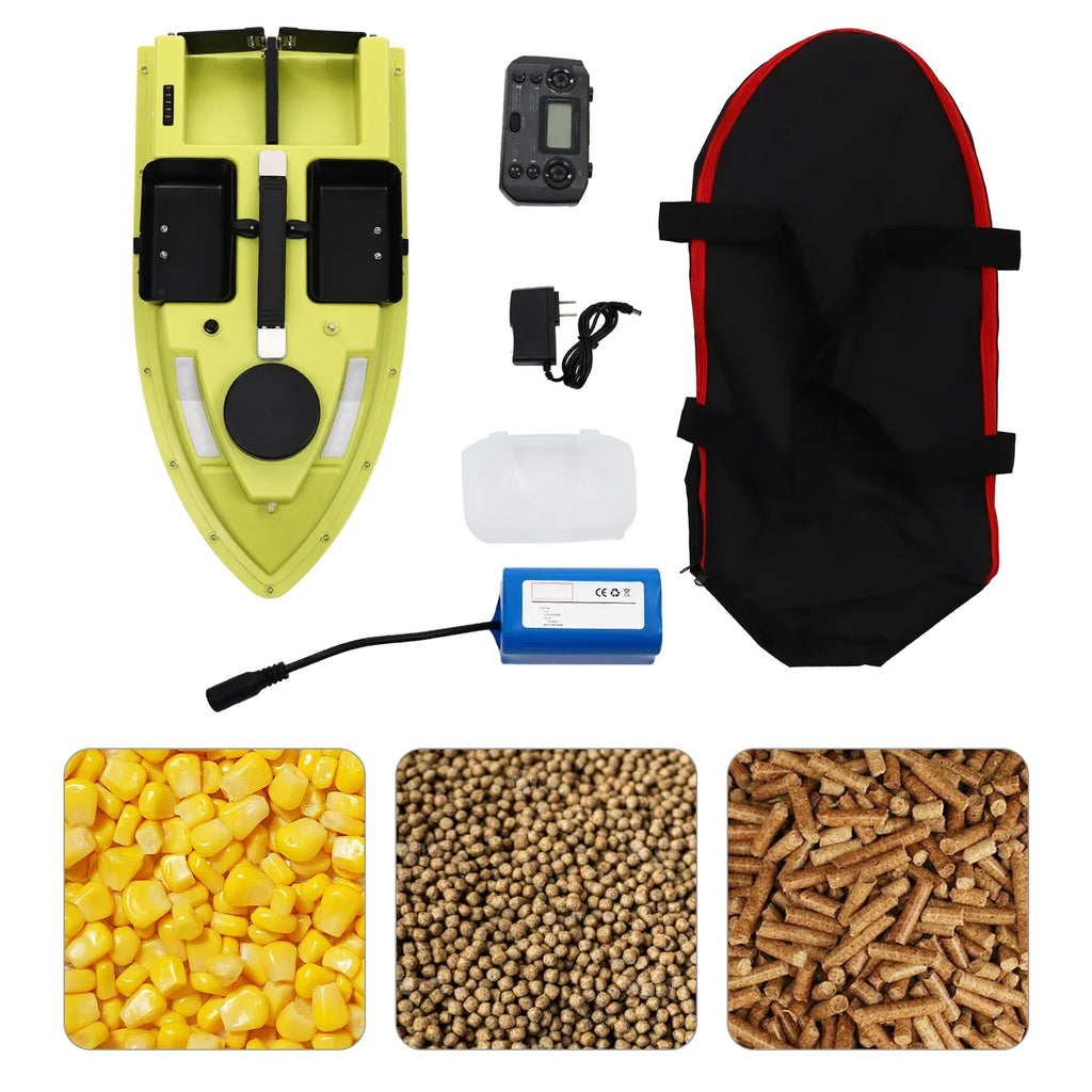 500m/1640.42ft Long-Distance Control 5200mAh RC Bait Boat, Surf Fishing Bait Boat 4.4LBS Loading Capacity，for Lake/Ocean Angling