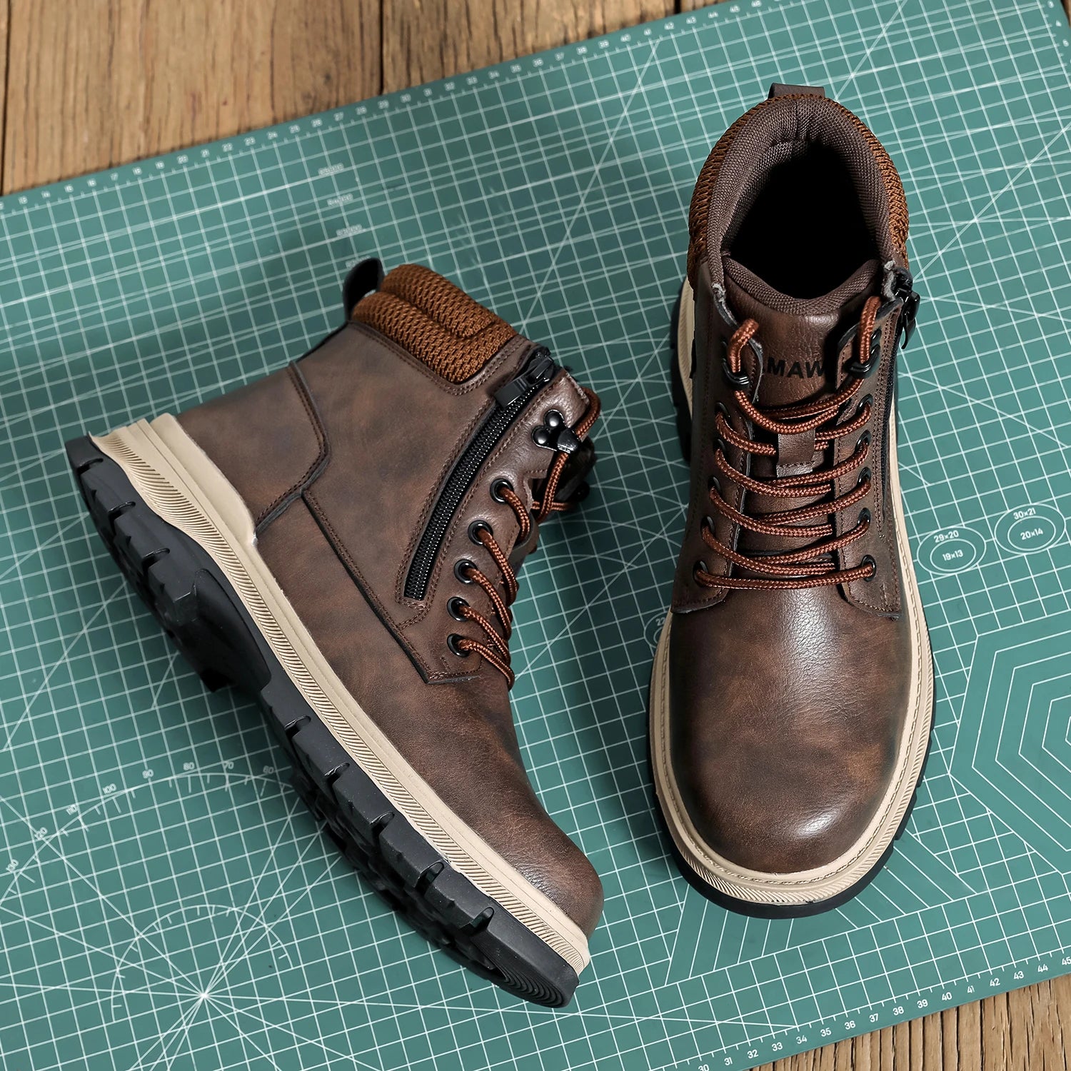 Leather waterproof Work Shoes Steel Toe