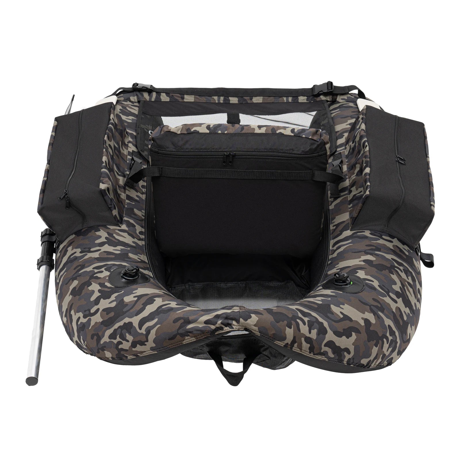 Inflatable Fishing Boat,136*105cm Fishing Boat,Portable Outdoor Fishing Boat with 90-180° Backrest & Hand Air Pump,286.6LBS Load