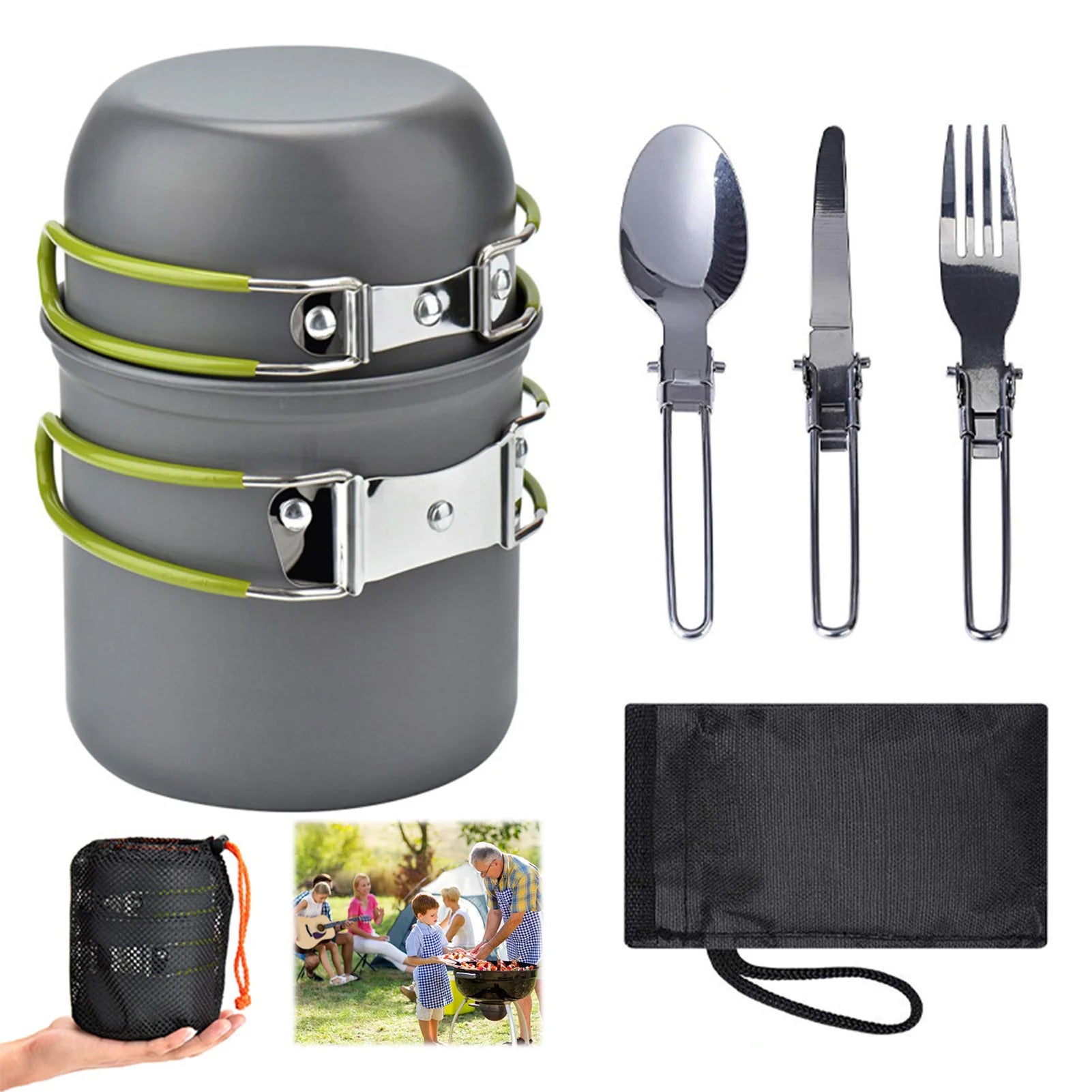 Camping Cookware Set with Utensils