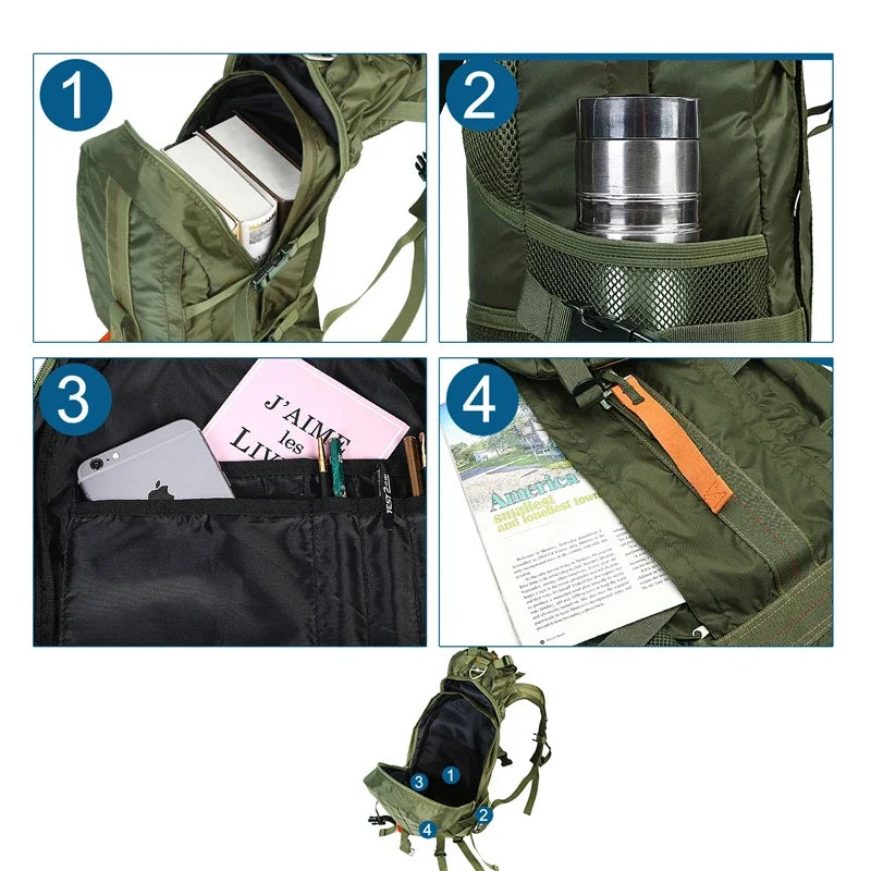 Hiking Backpack  Waterproof, Lightweight