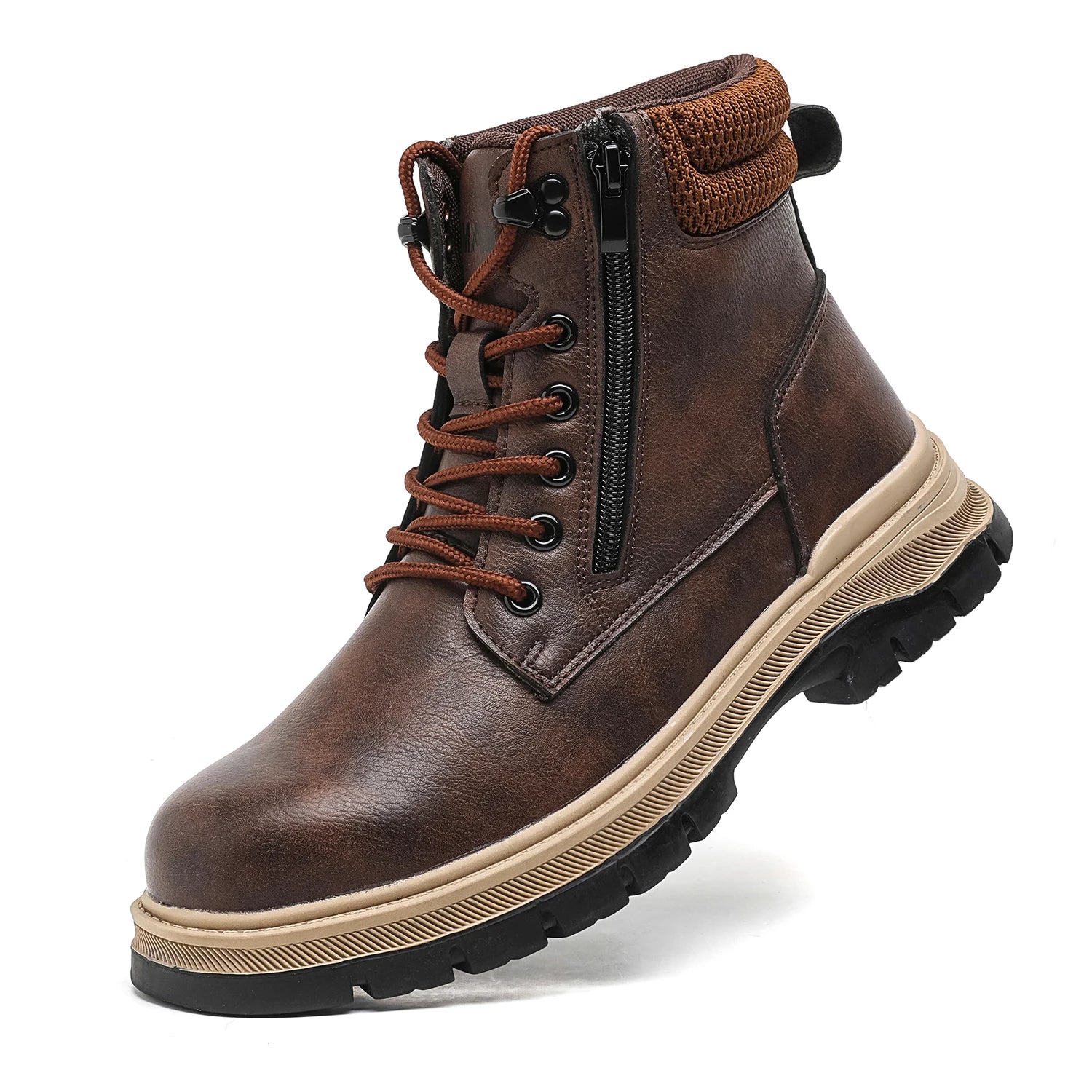 Leather waterproof Work Shoes Steel Toe