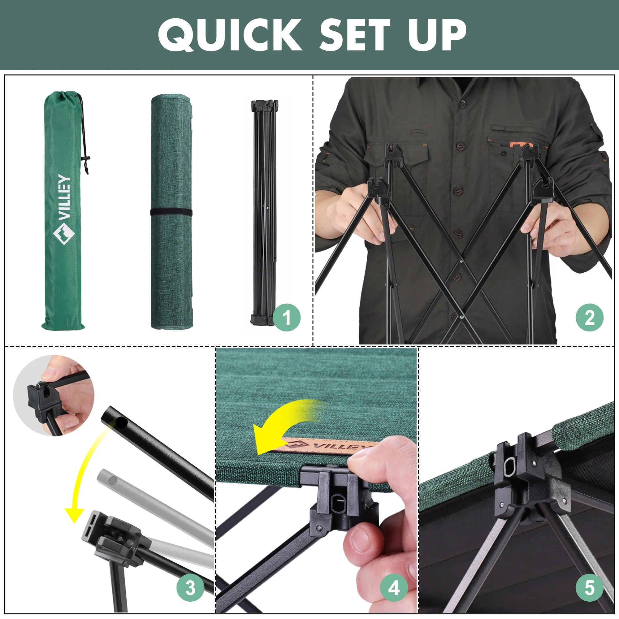 Folding Camping Table with Carry Bag