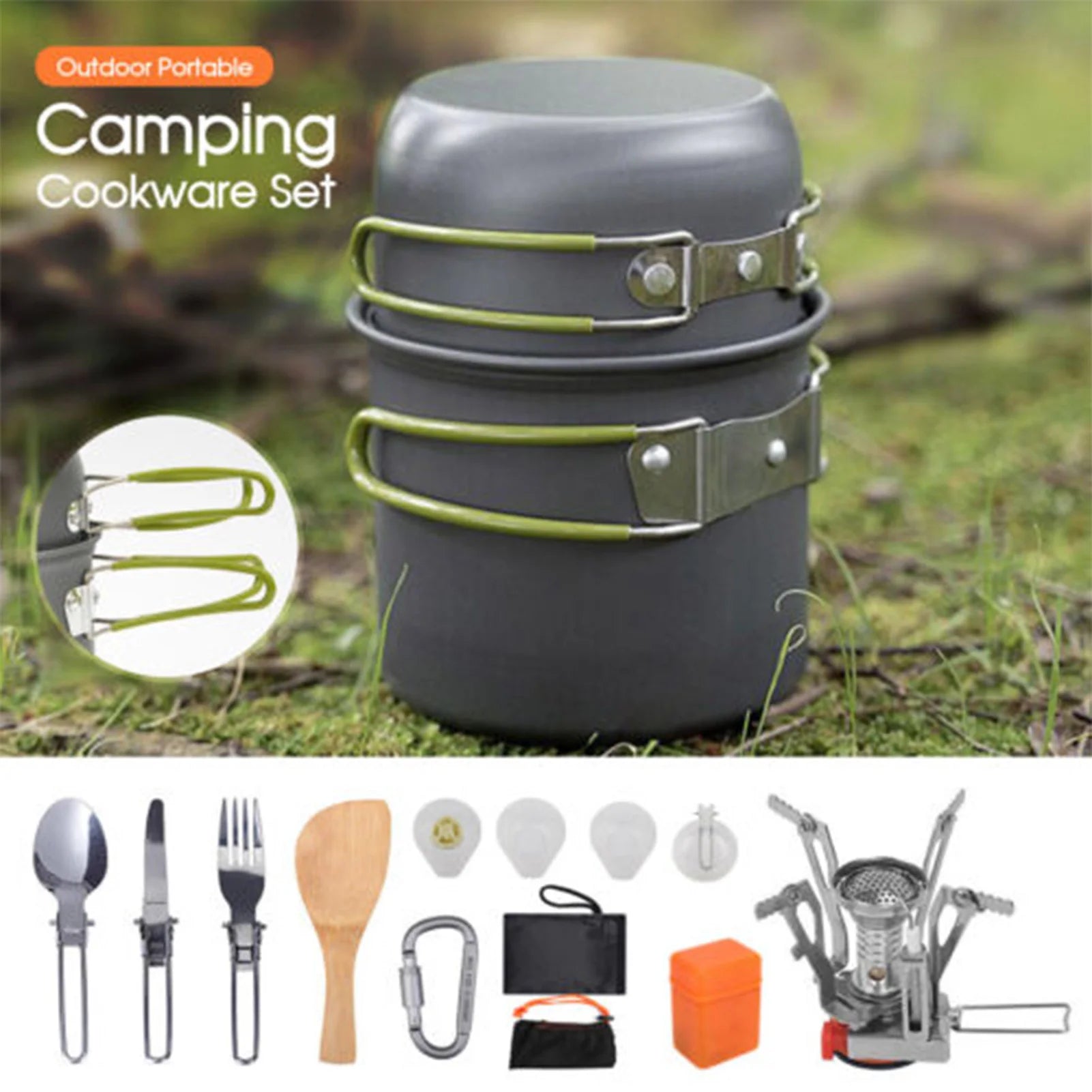 Camping Cookware Set with Utensils