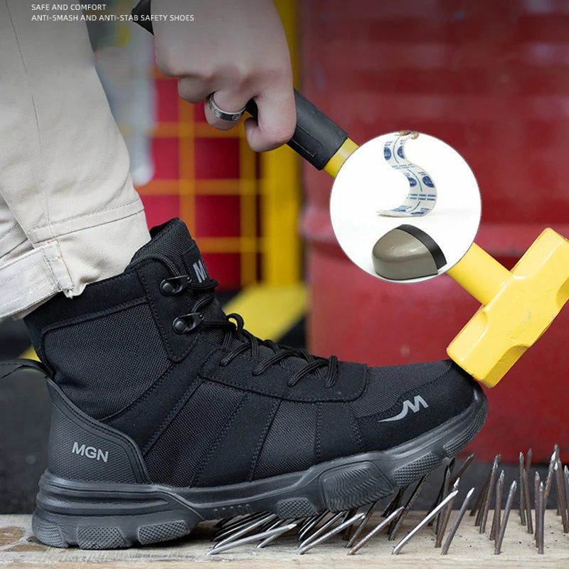 Safety Steel Toe Lace Up Hiking Boots