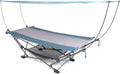Folding Hammock with Removable Canopy, Pillow, and Storage Net - Freestanding