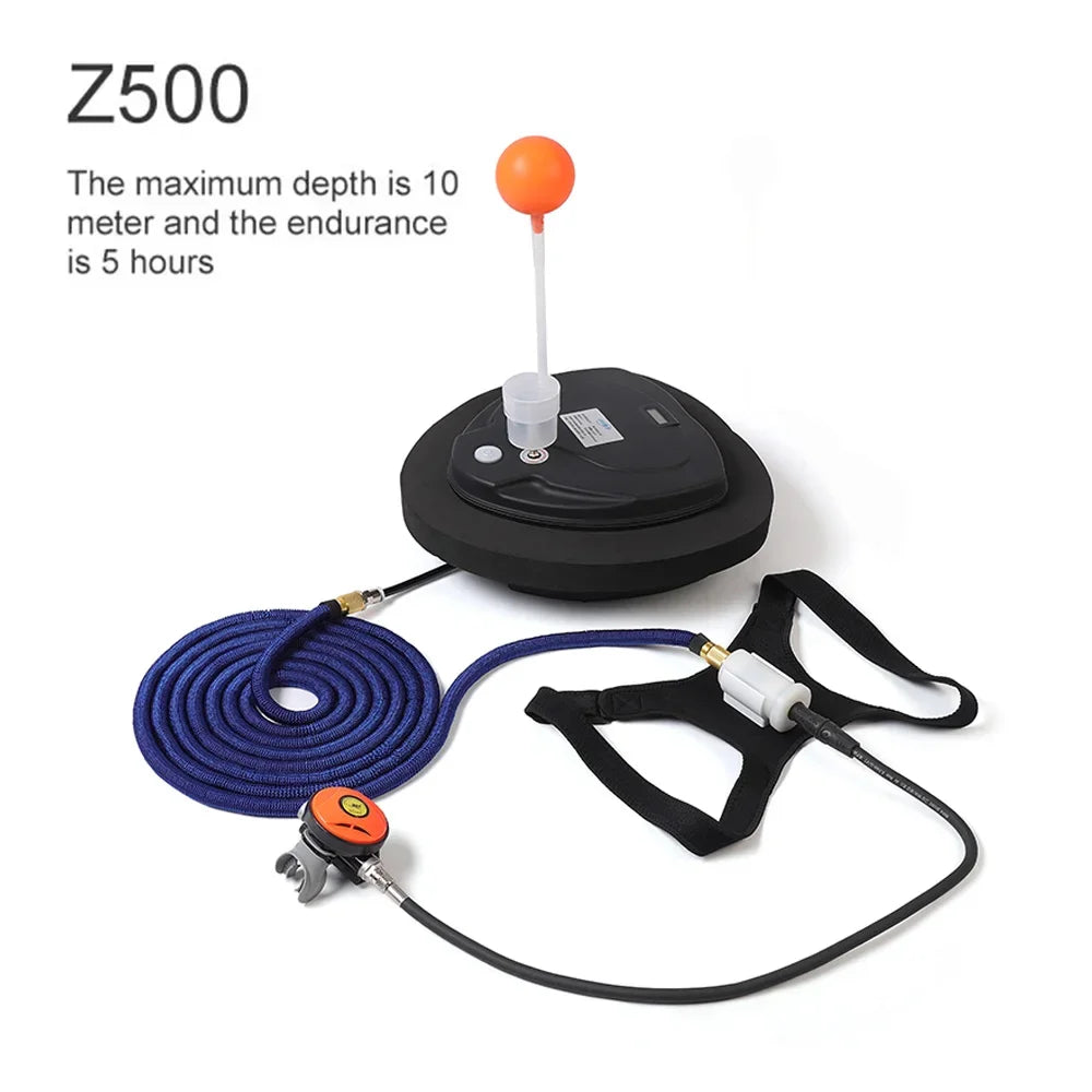 TUXING Scuba Diving Snorkel Equipment Diving Mobile Ventilator Tankless Waterproof Recharer Snorkel Diving Time 3.5-5H Depth 10m