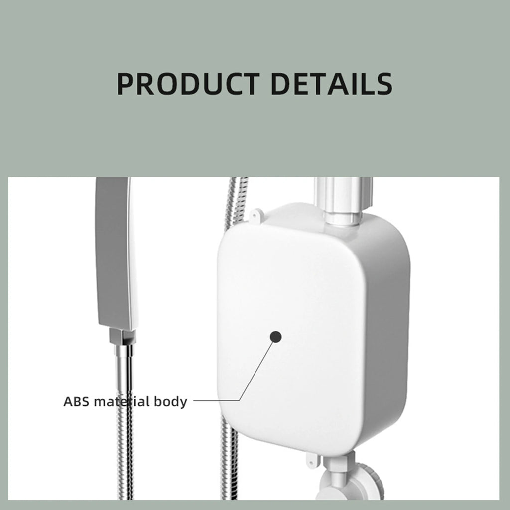 Small Instant Electric Water Heater LCD Temperature Display IPX4 Quick Heating Shower Water Heating Device Set