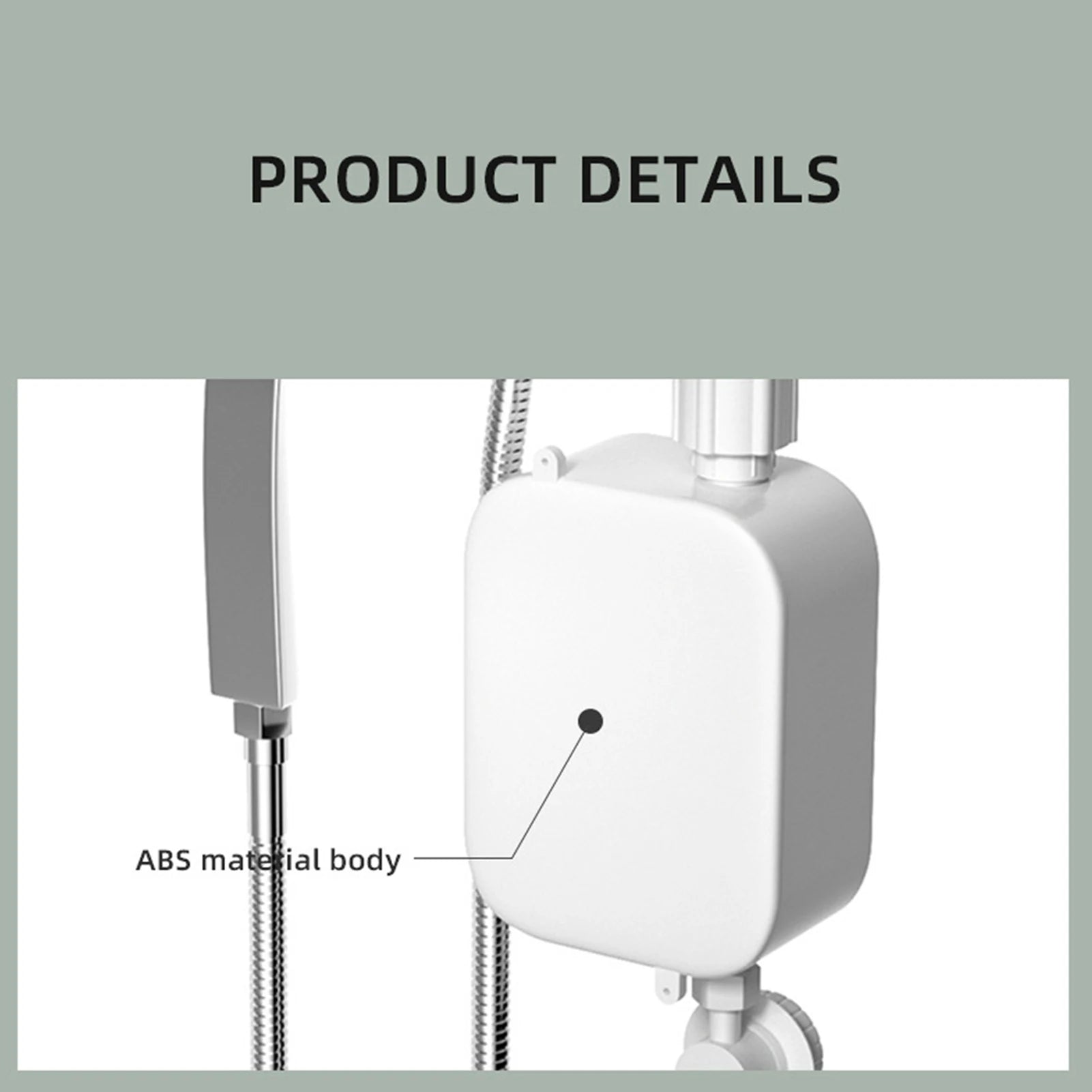 Small Instant Electric Water Heater LCD Temperature Display IPX4 Quick Heating Shower Water Heating Device Set