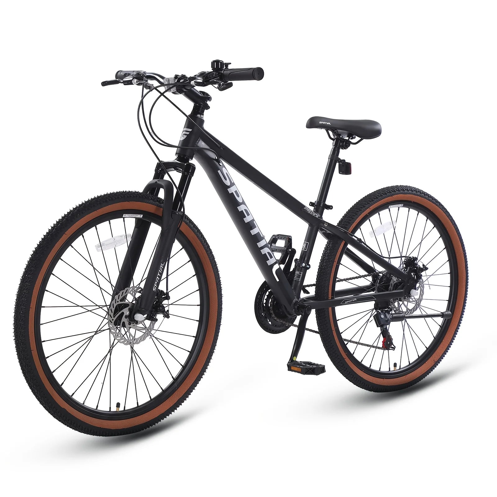 SPATIAL 26" Fat Tire Mountain Bike, Aluminum Frame with Dual Disc Brake & Suspension for Adults