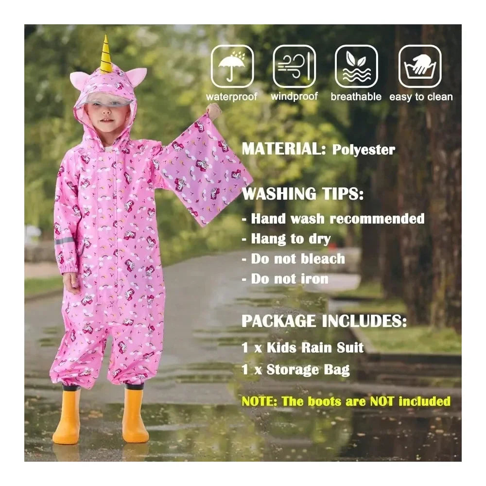 Toddler Rain Suit For Boys Girls