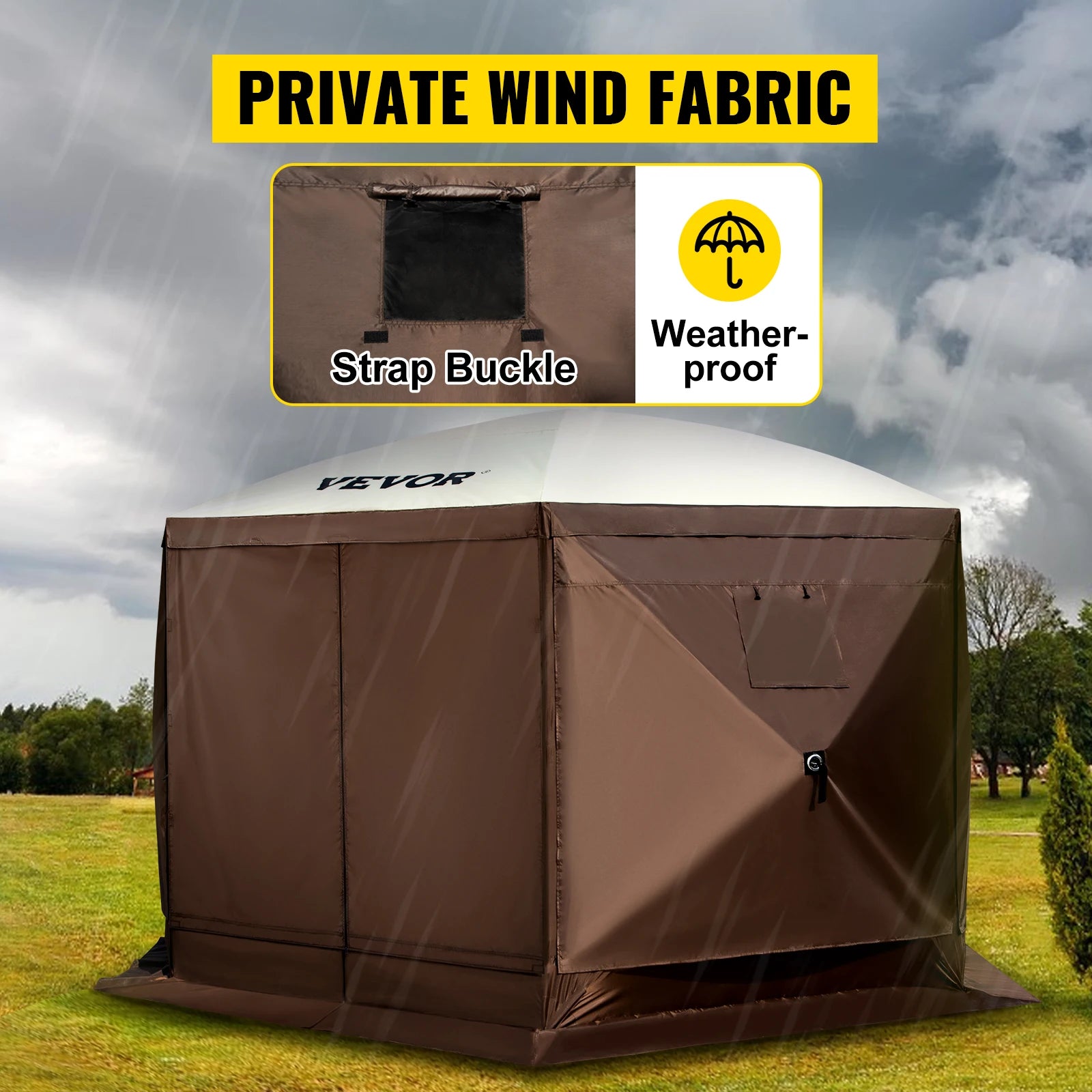 Pop-up Gazebo Shelter 6 Sided 10' x 10'