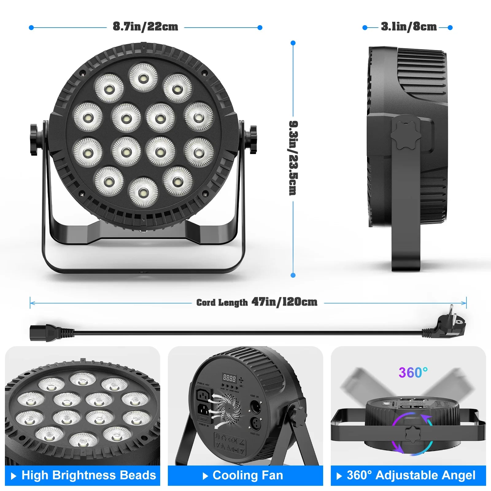 4PCS 80W  LED Stage Effect Light