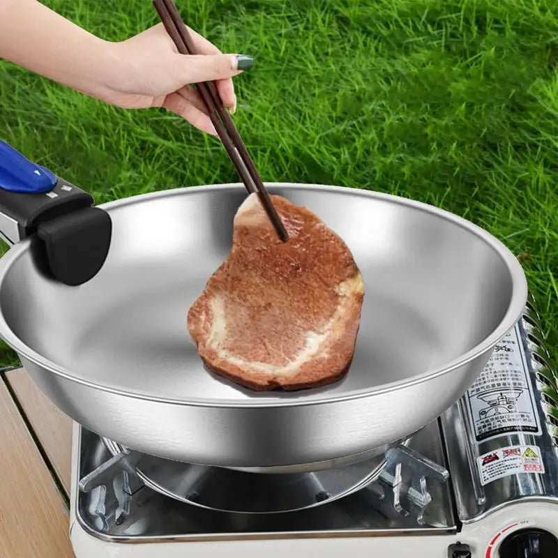 Stainless Steel Frying Pan Detachable Handle Non Stick