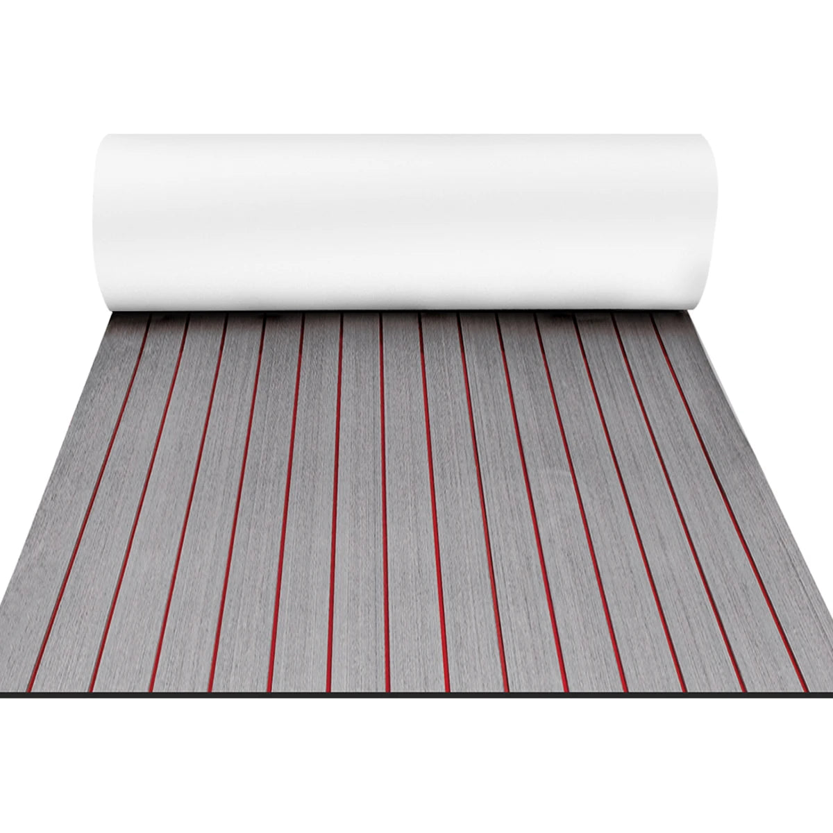 48x16.8‘’ EVA Foam Teak Floor Mat 6mm Thick Anti-Slip Self-Adhesive Pad Cuttable Waterproof Marine Carpet for Boat Deck RV Yacht