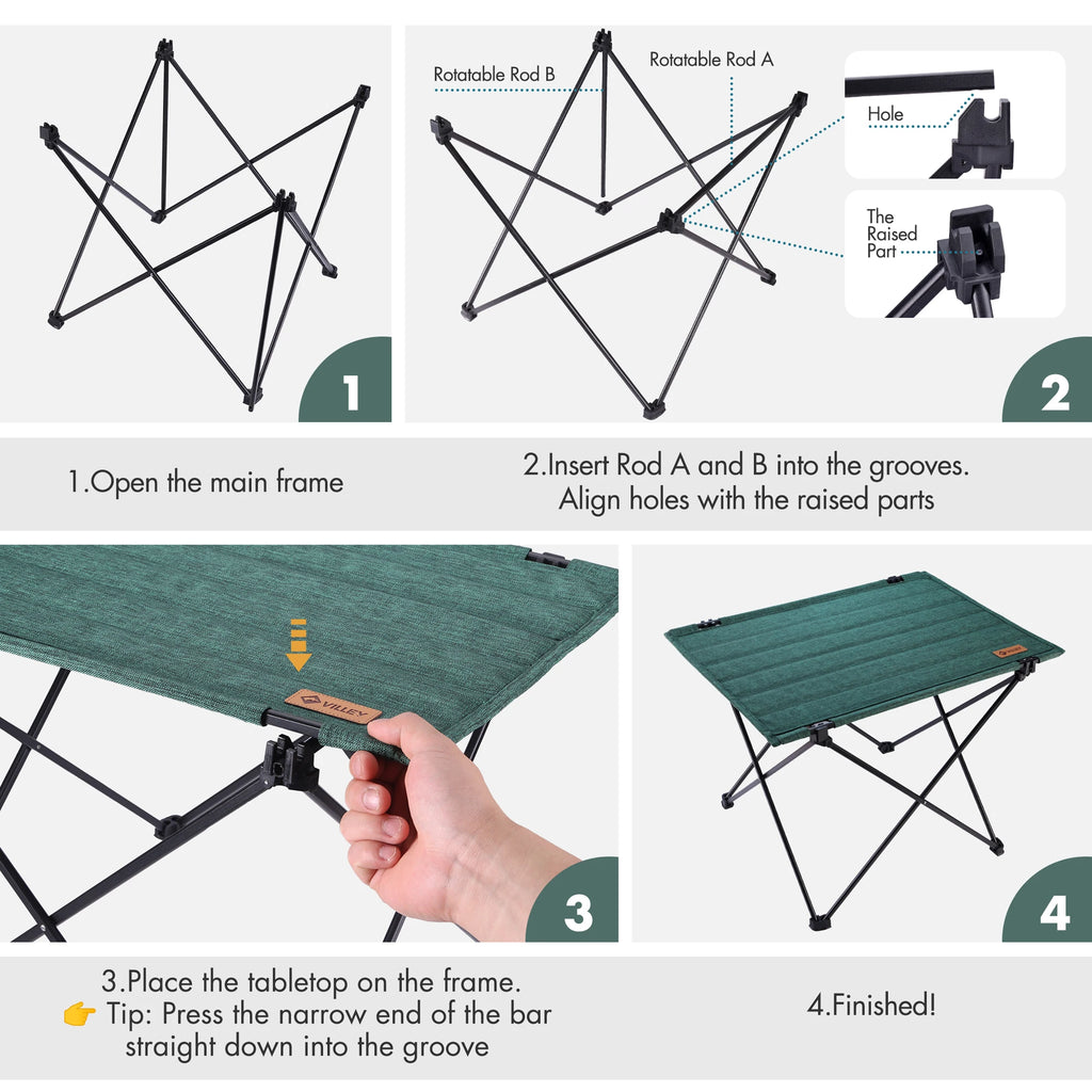 Folding Camping Table with Carry Bag