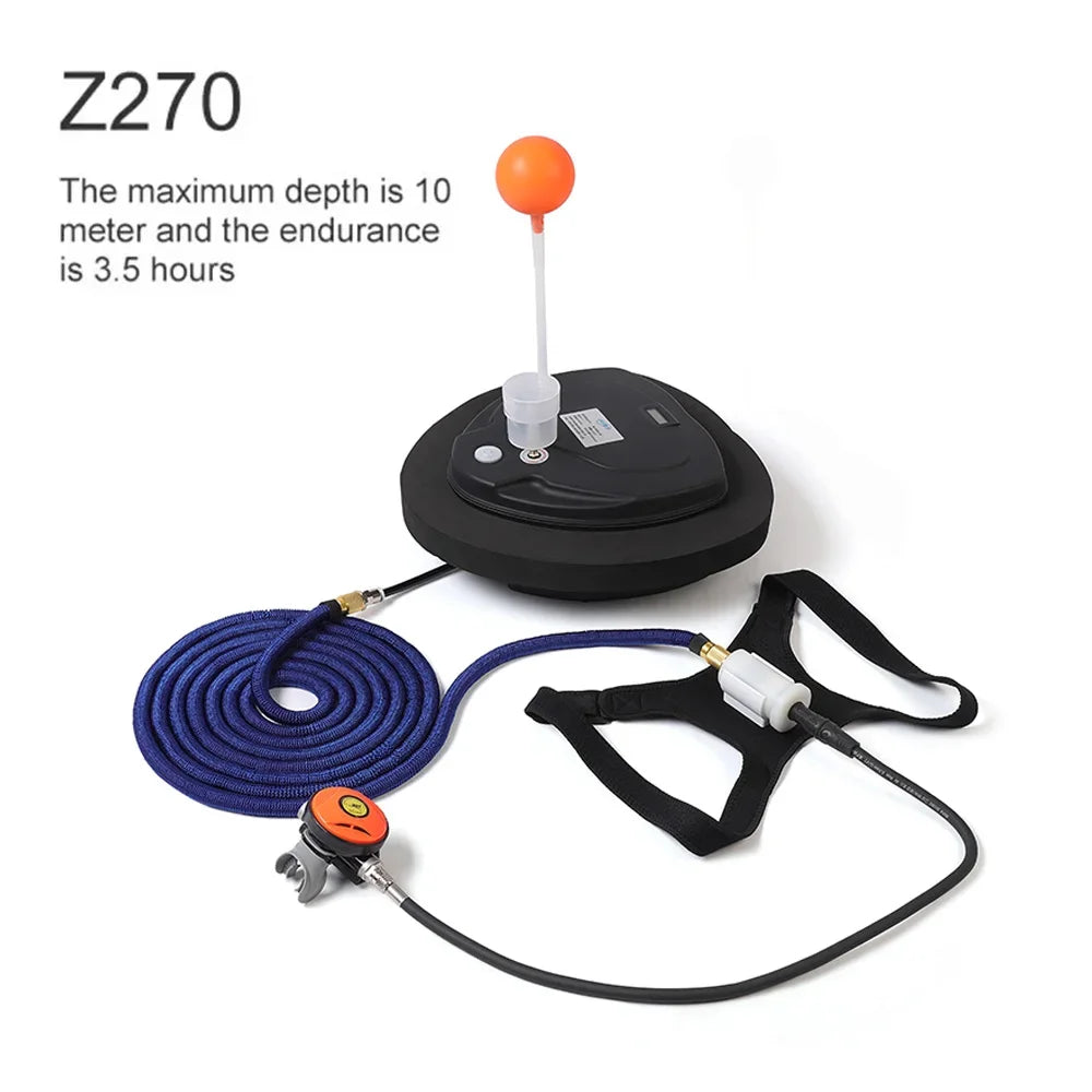 TUXING Scuba Diving Snorkel Equipment Diving Mobile Ventilator Tankless Waterproof Recharer Snorkel Diving Time 3.5-5H Depth 10m