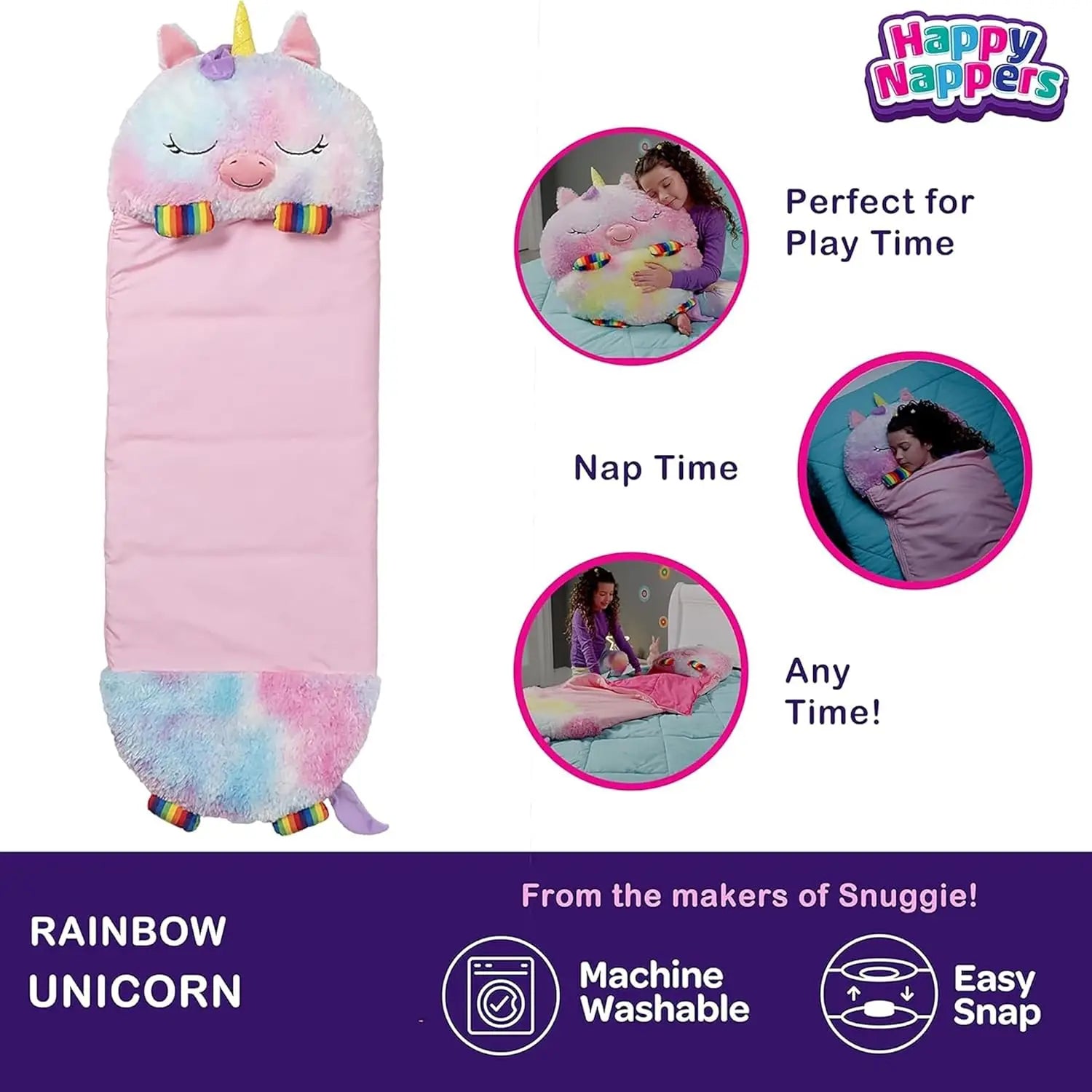 Rainbow Unicorn Plush Pillow & Sleeping Bag