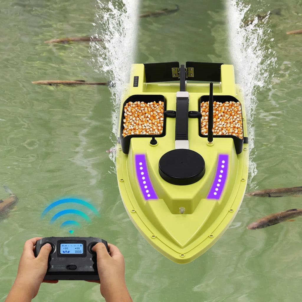 500m/1640.42ft Long-Distance Control 5200mAh RC Bait Boat, Surf Fishing Bait Boat 4.4LBS Loading Capacity，for Lake/Ocean Angling
