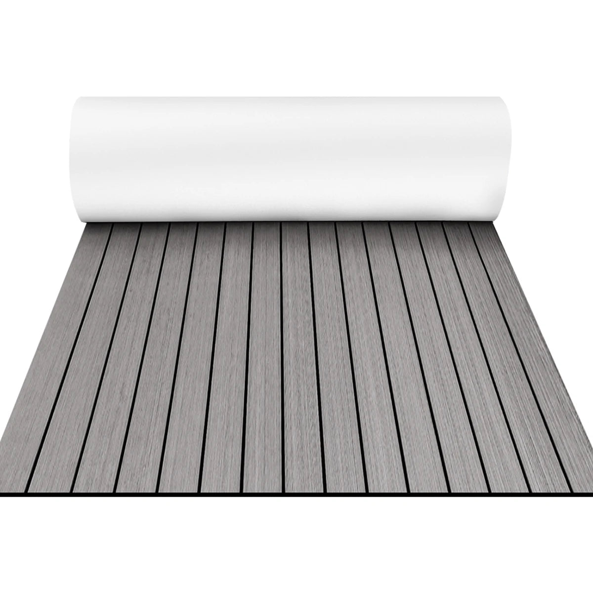 48x16.8‘’ EVA Foam Teak Floor Mat 6mm Thick Anti-Slip Self-Adhesive Pad Cuttable Waterproof Marine Carpet for Boat Deck RV Yacht