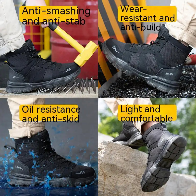 Safety Steel Toe Lace Up Hiking Boots