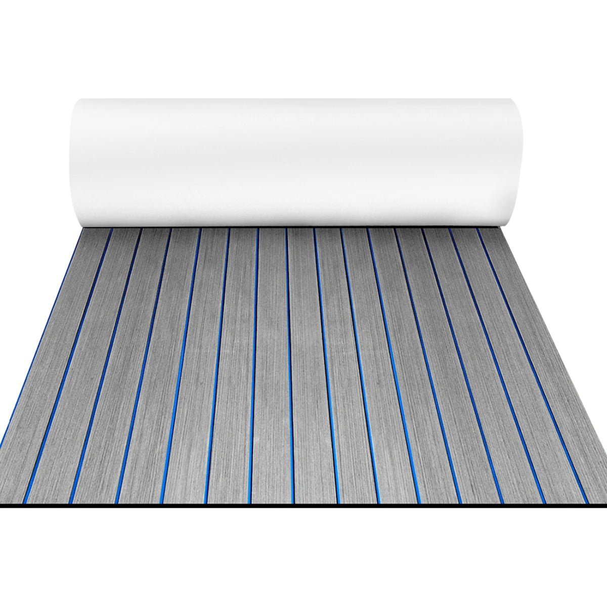48x16.8‘’ EVA Foam Teak Floor Mat 6mm Thick Anti-Slip Self-Adhesive Pad Cuttable Waterproof Marine Carpet for Boat Deck RV Yacht